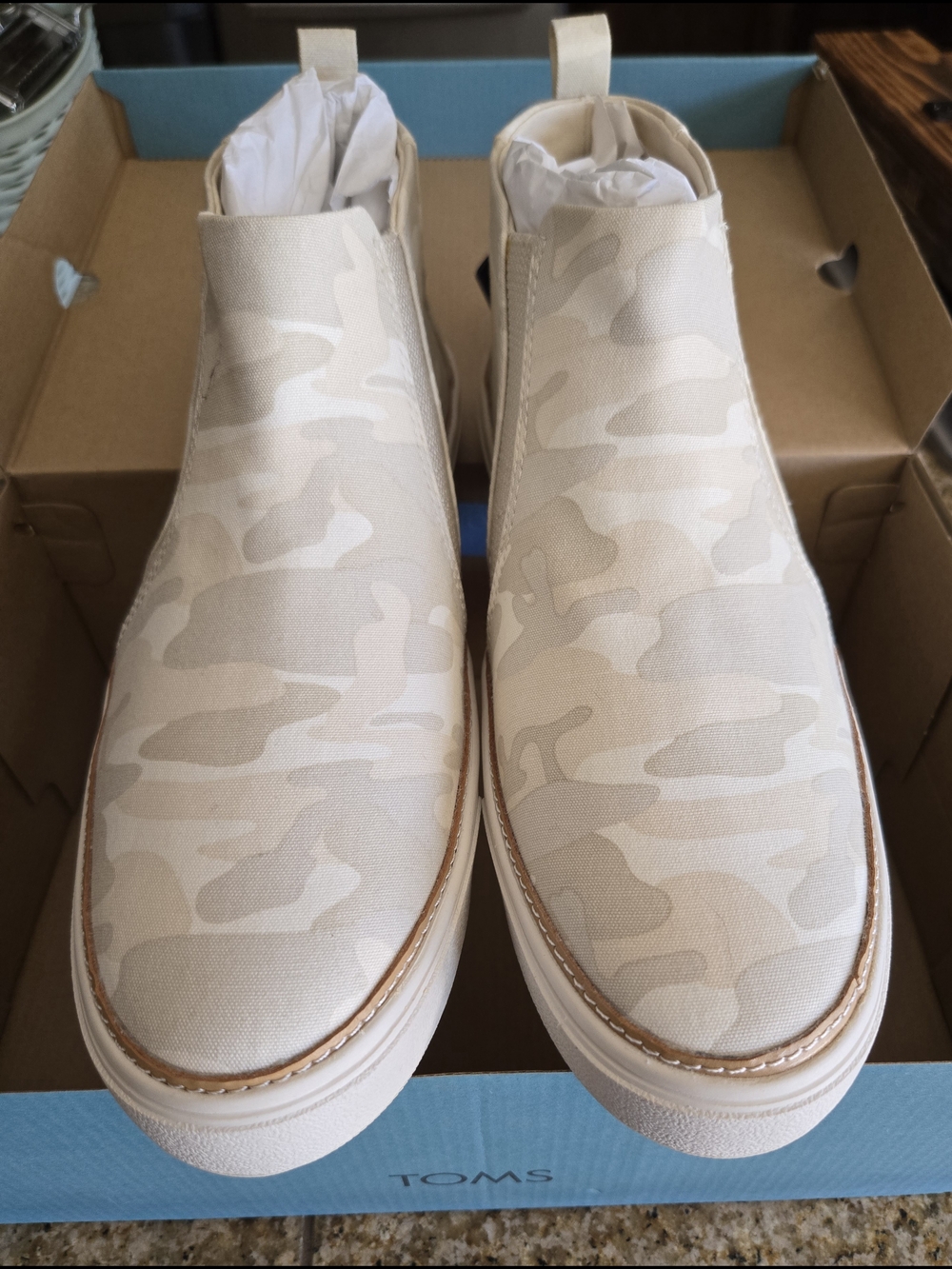 Toms Women's Beige Desert Camo Slip-On Bryce